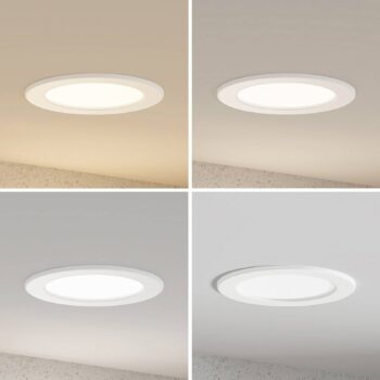 Prios LED vstavané svietidlo Cadance, biele, 17 cm, sada 3 ks, CCT