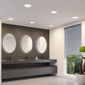 Prios LED vstavané svietidlo Cadance, biele, 22 cm, CCT, IP44