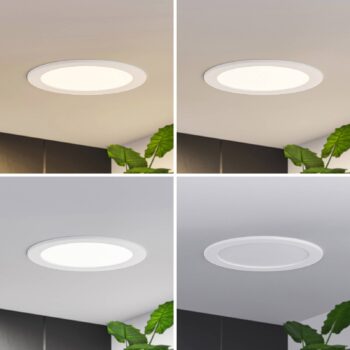 Prios LED vstavané svietidlo Cadance, biele, 22 cm, sada 10 ks, CCT