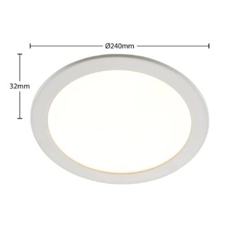 Prios LED vstavané svietidlo Cadance, biele, 24 cm, sada 10 ks, CCT