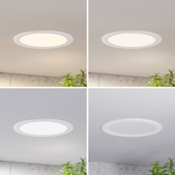 Prios LED vstavané svietidlo Cadance, biele, 24 cm, sada 10 ks, CCT