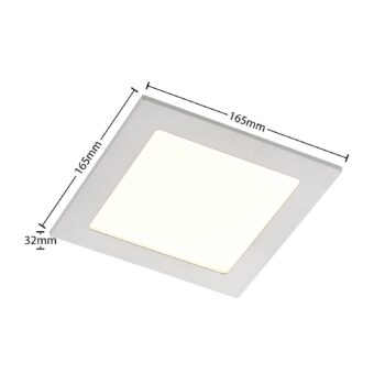 Prios LED vstavané svietidlo Helina, strieborné, 16,5 cm, stmievateľné