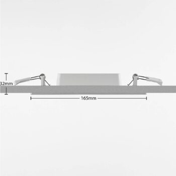Prios LED vstavané svietidlo Helina, strieborné, 16,5 cm, stmievateľné