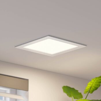 Prios LED vstavané svietidlo Helina, strieborné, 22 cm, 18 W, stmievateľné
