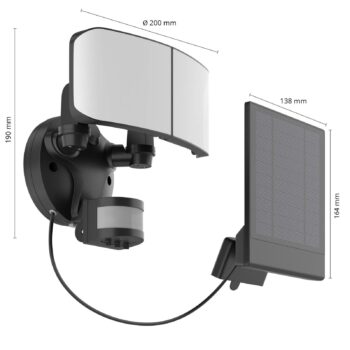 Prios Omino solárne nástenné LED so snímačom