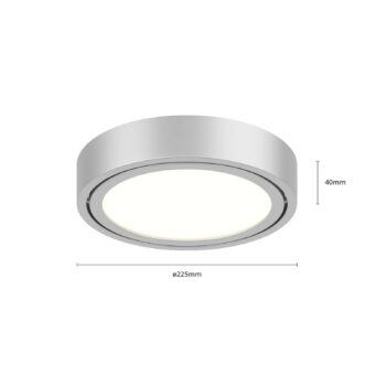 Prios Uvan stropné LED svetlo sklápa okrúhle chróm