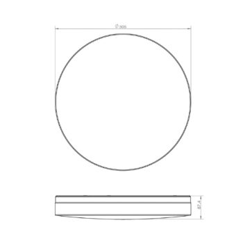 Prios Wynion LED stropné svietidlo CCT DIP switch 50cm