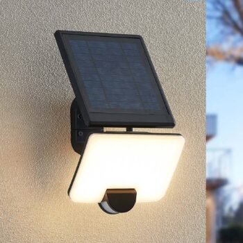 Prios Yahir solárne nástenné LED, snímač čierna