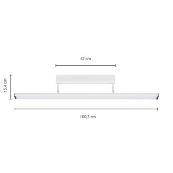 Prios Yuela LED svetlo, DALI, 100 cm, strieborná