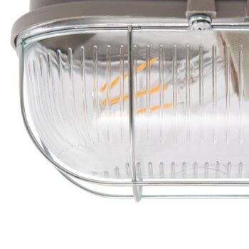 Prios vonkajšie nástenné svietidlo Kirgo, sivé, plast, IP44