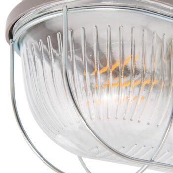 Prios vonkajšie nástenné svietidlo Kirgo, sivé, plast, IP44