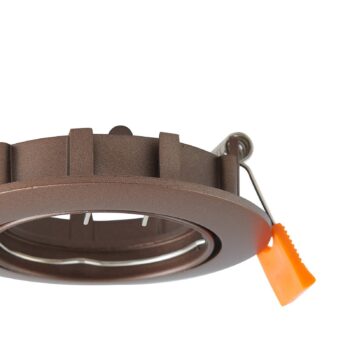 Prios zapustené stropné svietidlo Fibur, bronz, hliník, Ø 8,2 cm