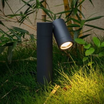 Prios zemný bodový reflektor Tulimar, výška 40 cm, antracit, hliník