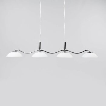 Priscilla – zakrivená závesná lampa, 4-plameňová