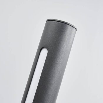 Projekčná lampa Lucande Tomas LED, 75 cm, tmavosivá, IP54