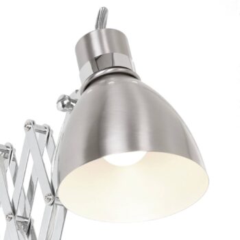 Pružinová nožnicová lampa, strieborná/chrómová