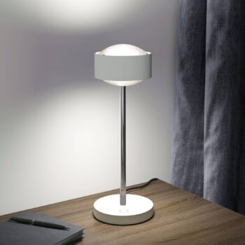 Puk! 120 Eye Table LED, šošovky matné, biela/chróm