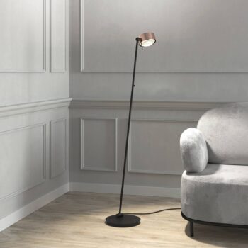 Puk! 120 Floor LED číre/matné-medená/čierna