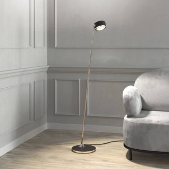Puk! 120 Floor LED šošovky číre/matné čierna/chróm