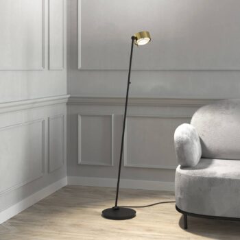 Puk! 120 Floor LED šošovky číre/matné zlatá/čierna