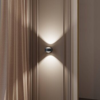Puk! 120 Wall LED svetlá číre antracitová matná