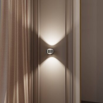 Puk! 120 Wall LED svetlá šošovky číre nikel matná