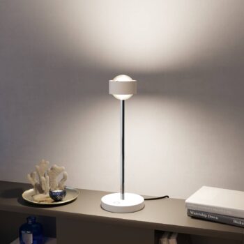 Puk! 80 Eye Table LED matná, biela matná/chróm