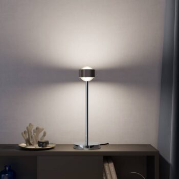Puk! 80 Eye Table LED, šošovky matné, hnedá/chróm