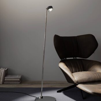 Puk! 80 Floor LED číre/matné antracitová/chróm