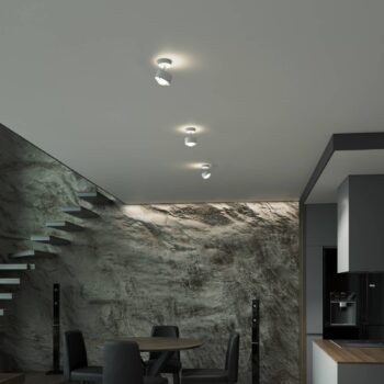 Puk! 80 Turn up/downlight matná biela/chróm