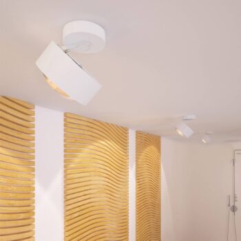 Puk Maxx Move LED reflektor, číre šošovky, matná biela