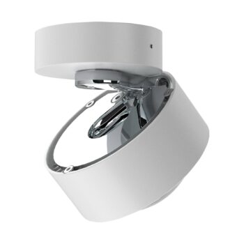 Puk Mini Move LED, číra šošovka, biely matný/chrómový