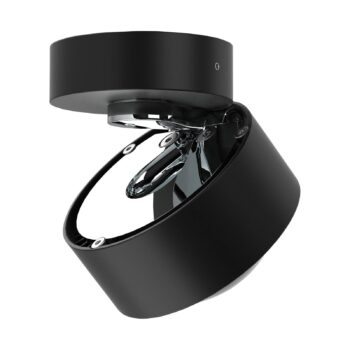 Puk Mini Move LED, číra šošovka, čierna matná/chrómová