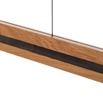 Quitani Elis LED závesná lampa dub/čierna 118 cm