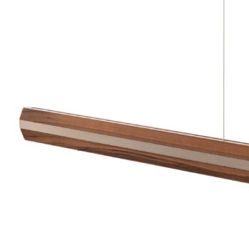 Quitani Elis LED závesná lampa orech/nikel 148 cm