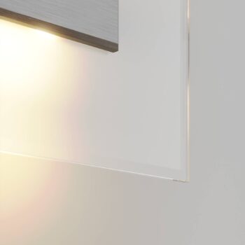 Quitani LED nástenné svietidlo Lole, hliník, 59 x 29 cm, sklo