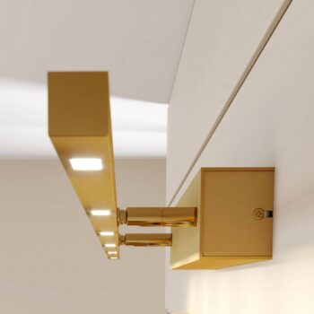 Quitani LED obrazové svetlo Tolu, matná mosadz, dĺžka 119 cm