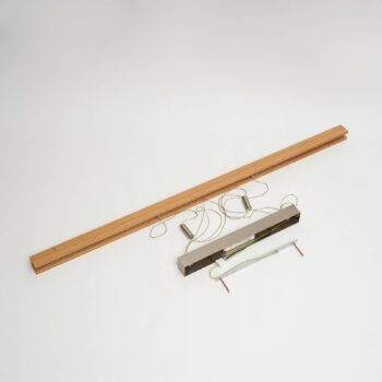 Quitani LED závesná lampa Alin, dĺžka 138 cm, prírodný dub