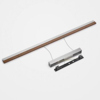 Quitani LED závesná lampa Keijo, nikel/orech, 143 cm