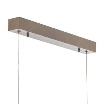 Quitani LED závesná lampa Kiera, dub/nikel, 98 cm
