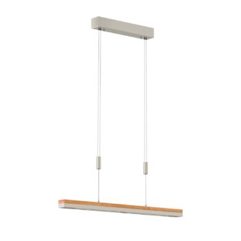 Quitani LED závesné svetlo Elna, dĺžka 78 cm, nikel
