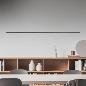 Quitani LED závesné svetlo Margita, dĺžka 118 cm, čierna
