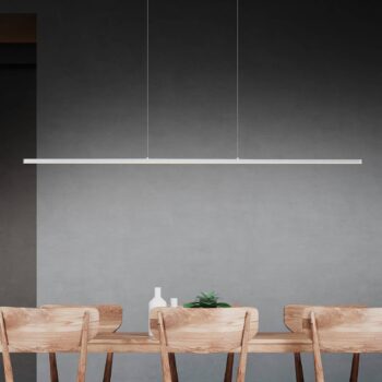 Quitani LED závesné svetlo Margita, dĺžka 118 cm, strieborná