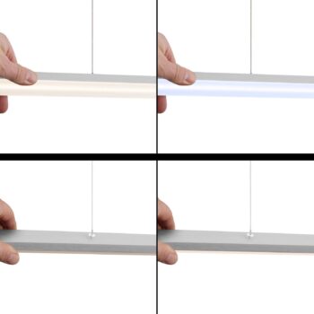 Quitani LED závesné svetlo Margita, dĺžka 148 cm, strieborná