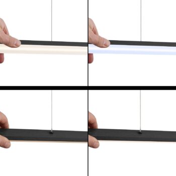 Quitani LED závesné svetlo Margita, dĺžka 88 cm, čierna