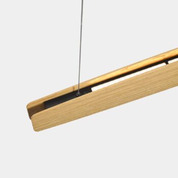 Quitani LED závesné svetlo Persida, 148 cm, dub, 2 700 K