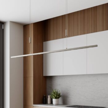 Quitani LED závesné svetlo Tolu, nikel, dĺžka 120 cm