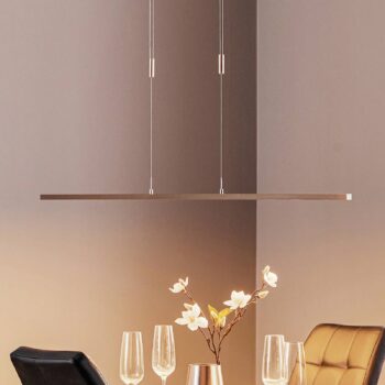 Quitani LED závesné svetlo Tolu, nikel, dĺžka 138 cm