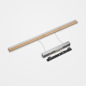 Quitani LED závesné svietidlo Keijo, nikel/dub, 123 cm