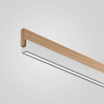 Quitani LED závesné svietidlo Keijo, nikel/dub, 143 cm